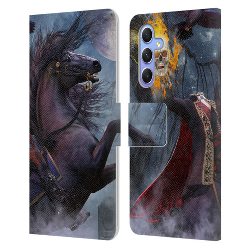 Laurie Prindle Fantasy Horse Sleepy Hollow Warrior Leather Book Wallet Case Cover For Samsung Galaxy A34 5G