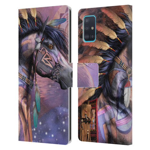 Laurie Prindle Fantasy Horse Native American Shaman Leather Book Wallet Case Cover For Samsung Galaxy A51 (2019)