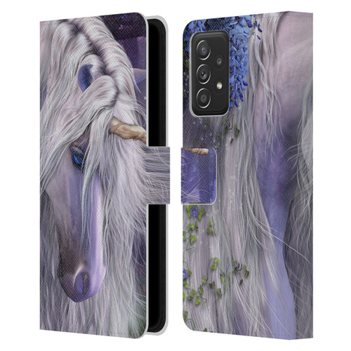 Laurie Prindle Fantasy Horse Moonlight Serenade Unicorn Leather Book Wallet Case Cover For Samsung Galaxy A52 / A52s / 5G (2021)