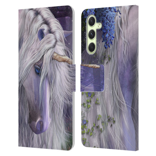 Laurie Prindle Fantasy Horse Moonlight Serenade Unicorn Leather Book Wallet Case Cover For Samsung Galaxy A54 5G