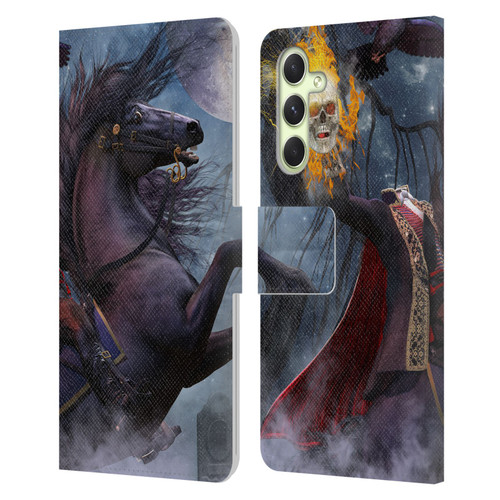 Laurie Prindle Fantasy Horse Sleepy Hollow Warrior Leather Book Wallet Case Cover For Samsung Galaxy A54 5G