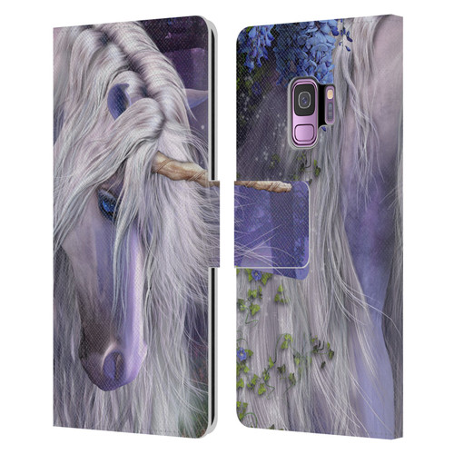 Laurie Prindle Fantasy Horse Moonlight Serenade Unicorn Leather Book Wallet Case Cover For Samsung Galaxy S9