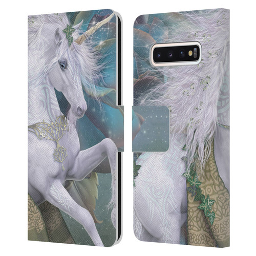 Laurie Prindle Fantasy Horse Kieran Unicorn Leather Book Wallet Case Cover For Samsung Galaxy S10