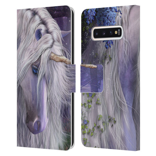 Laurie Prindle Fantasy Horse Moonlight Serenade Unicorn Leather Book Wallet Case Cover For Samsung Galaxy S10