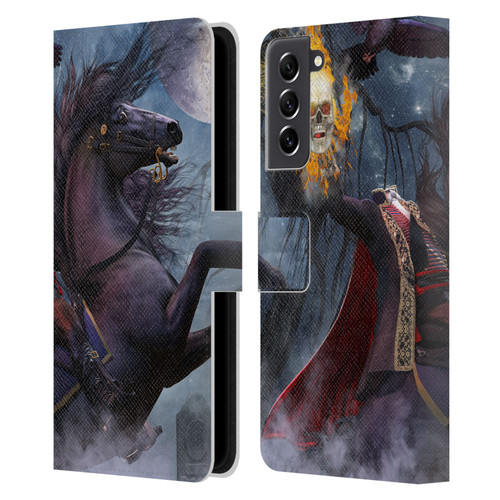 Laurie Prindle Fantasy Horse Sleepy Hollow Warrior Leather Book Wallet Case Cover For Samsung Galaxy S21 FE 5G
