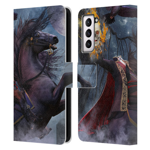 Laurie Prindle Fantasy Horse Sleepy Hollow Warrior Leather Book Wallet Case Cover For Samsung Galaxy S21 5G