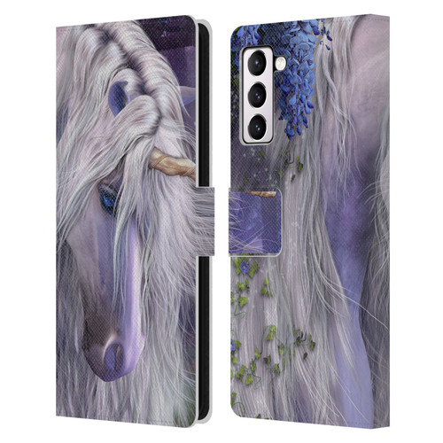 Laurie Prindle Fantasy Horse Moonlight Serenade Unicorn Leather Book Wallet Case Cover For Samsung Galaxy S21+ 5G