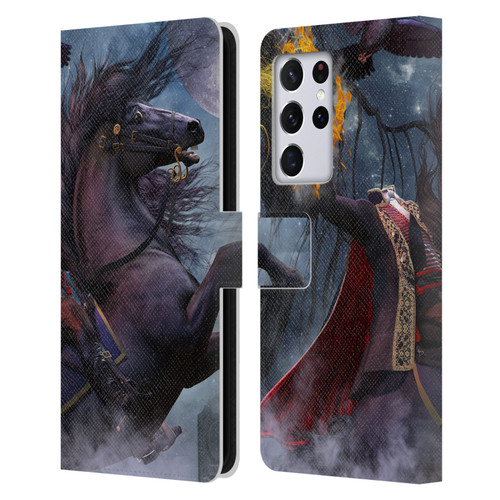 Laurie Prindle Fantasy Horse Sleepy Hollow Warrior Leather Book Wallet Case Cover For Samsung Galaxy S21 Ultra 5G