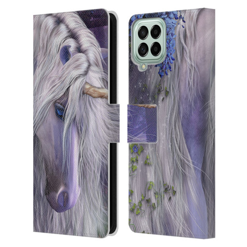 Laurie Prindle Fantasy Horse Moonlight Serenade Unicorn Leather Book Wallet Case Cover For Samsung Galaxy M33 (2022)