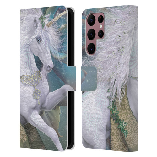 Laurie Prindle Fantasy Horse Kieran Unicorn Leather Book Wallet Case Cover For Samsung Galaxy S22 Ultra 5G