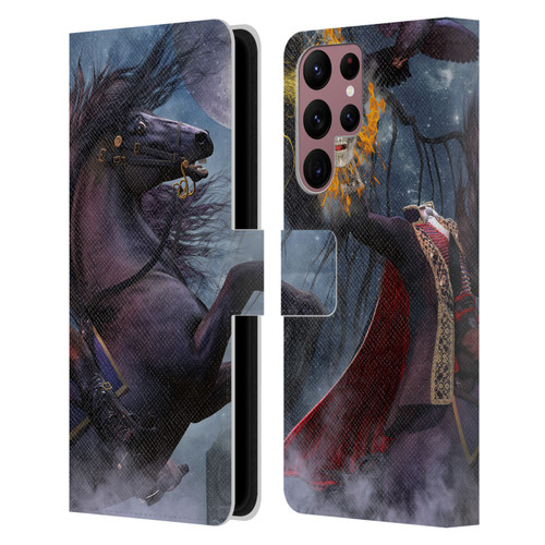 Laurie Prindle Fantasy Horse Sleepy Hollow Warrior Leather Book Wallet Case Cover For Samsung Galaxy S22 Ultra 5G