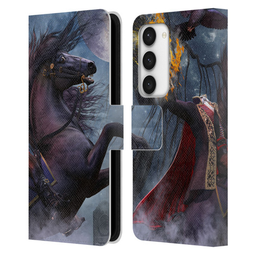 Laurie Prindle Fantasy Horse Sleepy Hollow Warrior Leather Book Wallet Case Cover For Samsung Galaxy S23 5G