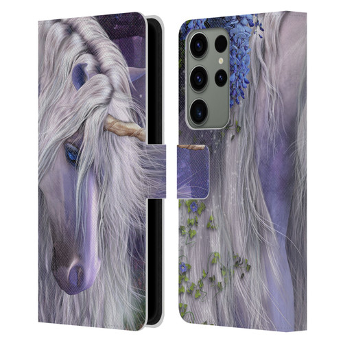 Laurie Prindle Fantasy Horse Moonlight Serenade Unicorn Leather Book Wallet Case Cover For Samsung Galaxy S23 Ultra 5G