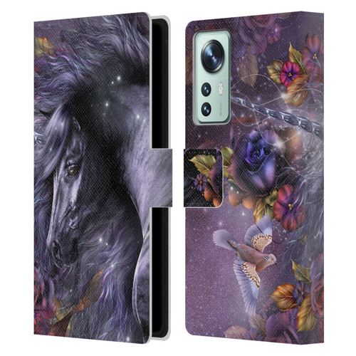 Laurie Prindle Fantasy Horse Blue Rose Unicorn Leather Book Wallet Case Cover For Xiaomi 12