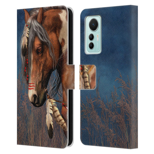 Laurie Prindle Fantasy Horse Native American War Pony Leather Book Wallet Case Cover For Xiaomi 12 Lite