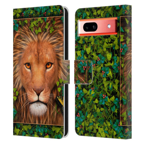Laurie Prindle Lion Return Of The King Leather Book Wallet Case Cover For Google Pixel 7a