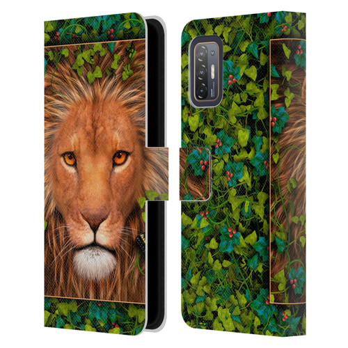 Laurie Prindle Lion Return Of The King Leather Book Wallet Case Cover For HTC Desire 21 Pro 5G