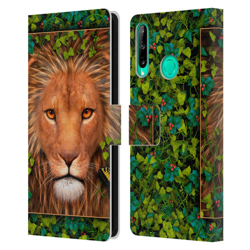 Laurie Prindle Lion Return Of The King Leather Book Wallet Case Cover For Huawei P40 lite E