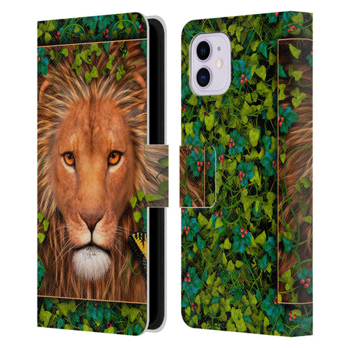 Laurie Prindle Lion Return Of The King Leather Book Wallet Case Cover For Apple iPhone 11