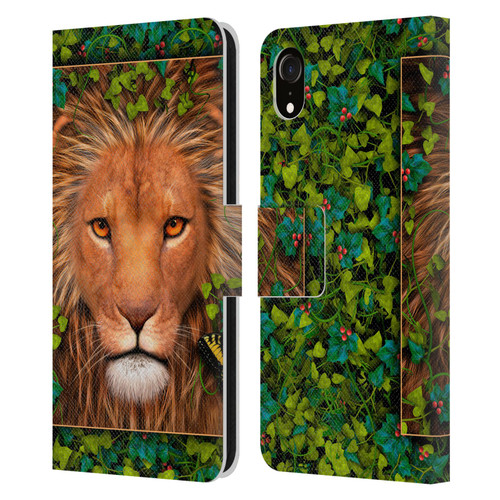 Laurie Prindle Lion Return Of The King Leather Book Wallet Case Cover For Apple iPhone XR