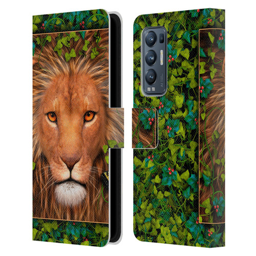 Laurie Prindle Lion Return Of The King Leather Book Wallet Case Cover For OPPO Find X3 Neo / Reno5 Pro+ 5G