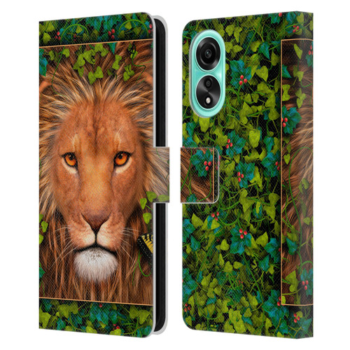 Laurie Prindle Lion Return Of The King Leather Book Wallet Case Cover For OPPO A78 4G