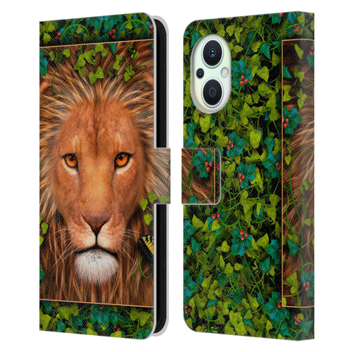 Laurie Prindle Lion Return Of The King Leather Book Wallet Case Cover For OPPO Reno8 Lite