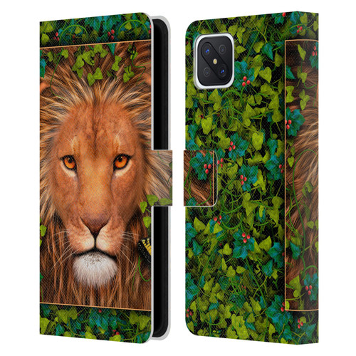 Laurie Prindle Lion Return Of The King Leather Book Wallet Case Cover For OPPO Reno4 Z 5G