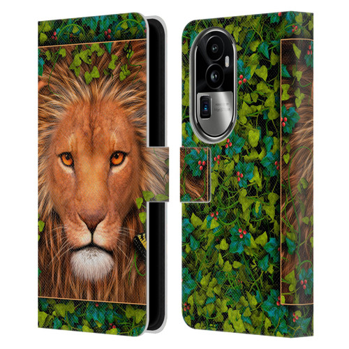 Laurie Prindle Lion Return Of The King Leather Book Wallet Case Cover For OPPO Reno10 Pro+