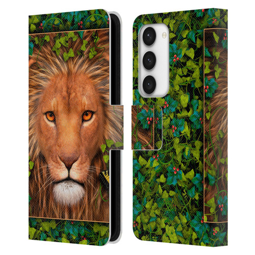 Laurie Prindle Lion Return Of The King Leather Book Wallet Case Cover For Samsung Galaxy S23 5G