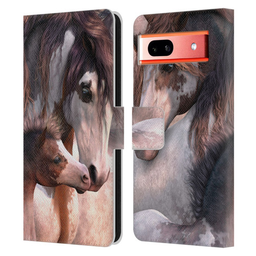 Laurie Prindle Western Stallion Generations Leather Book Wallet Case Cover For Google Pixel 7a