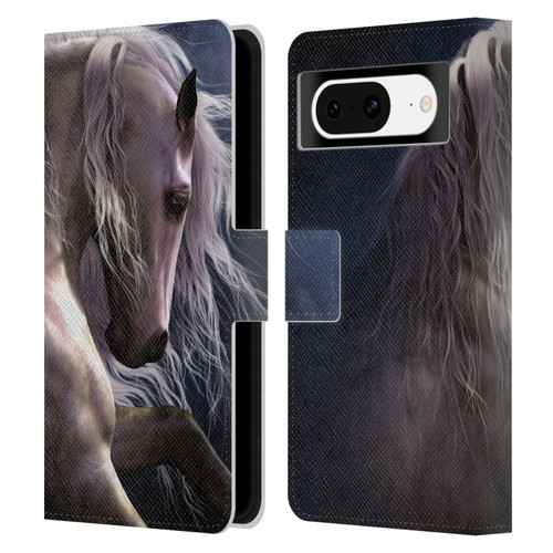 Laurie Prindle Western Stallion Night Silver Ghost II Leather Book Wallet Case Cover For Google Pixel 8