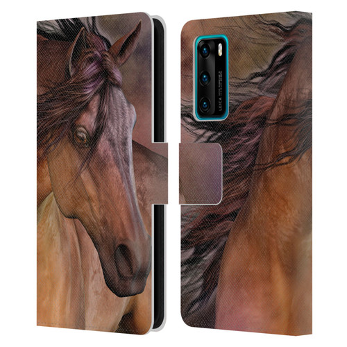 Laurie Prindle Western Stallion Belleze Fiero Leather Book Wallet Case Cover For Huawei P40 5G