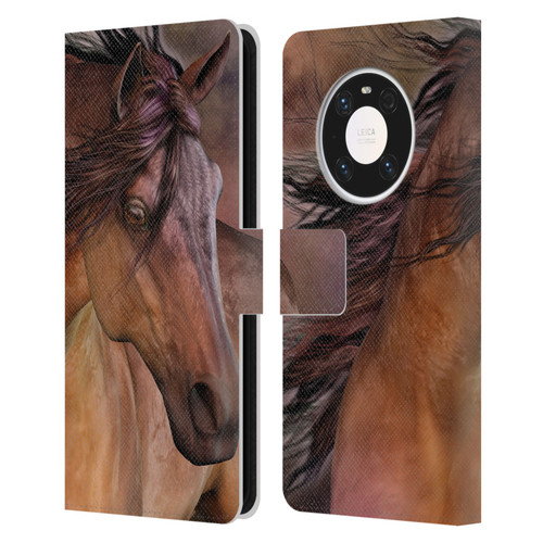 Laurie Prindle Western Stallion Belleze Fiero Leather Book Wallet Case Cover For Huawei Mate 40 Pro 5G