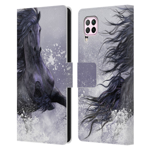 Laurie Prindle Western Stallion Winter Thunder Leather Book Wallet Case Cover For Huawei Nova 6 SE / P40 Lite