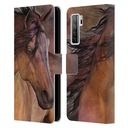 Laurie Prindle Western Stallion Belleze Fiero Leather Book Wallet Case Cover For Huawei Nova 7 SE/P40 Lite 5G
