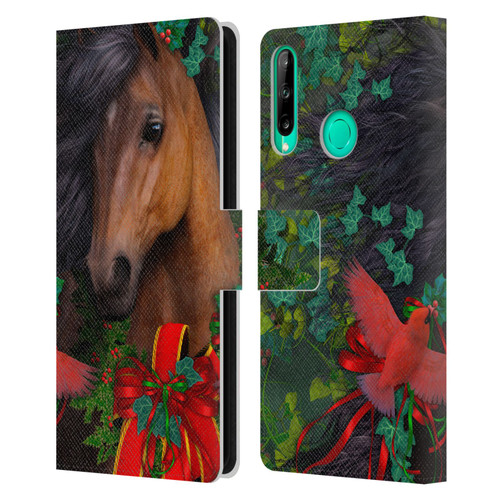 Laurie Prindle Western Stallion A Morgan Christmas Leather Book Wallet Case Cover For Huawei P40 lite E