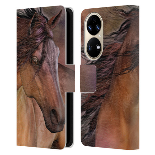 Laurie Prindle Western Stallion Belleze Fiero Leather Book Wallet Case Cover For Huawei P50