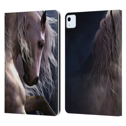 Laurie Prindle Western Stallion Night Silver Ghost II Leather Book Wallet Case Cover For Apple iPad Air 2020 / 2022