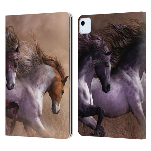 Laurie Prindle Western Stallion Run To Freedom Leather Book Wallet Case Cover For Apple iPad Air 2020 / 2022