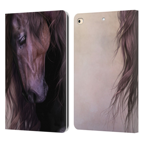 Laurie Prindle Western Stallion Equus Leather Book Wallet Case Cover For Apple iPad 9.7 2017 / iPad 9.7 2018
