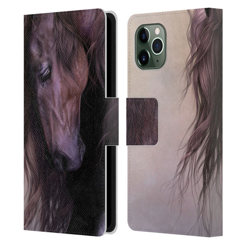 Laurie Prindle Western Stallion Equus Leather Book Wallet Case Cover For Apple iPhone 11 Pro