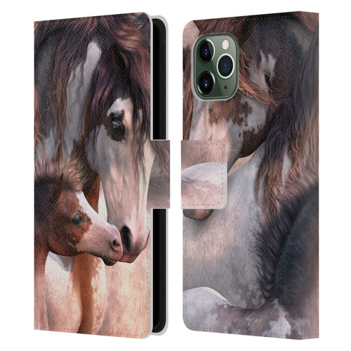 Laurie Prindle Western Stallion Generations Leather Book Wallet Case Cover For Apple iPhone 11 Pro