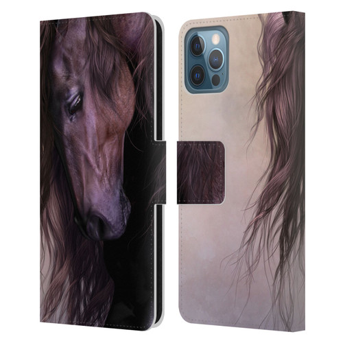Laurie Prindle Western Stallion Equus Leather Book Wallet Case Cover For Apple iPhone 12 / iPhone 12 Pro