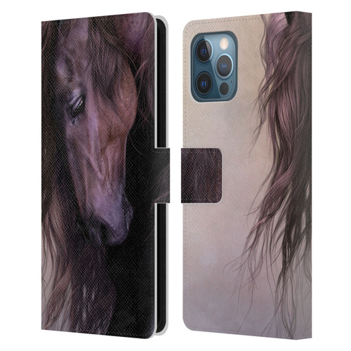 Laurie Prindle Western Stallion Equus Leather Book Wallet Case Cover For Apple iPhone 12 Pro Max