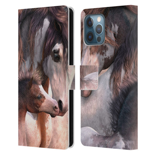 Laurie Prindle Western Stallion Generations Leather Book Wallet Case Cover For Apple iPhone 12 Pro Max