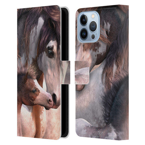 Laurie Prindle Western Stallion Generations Leather Book Wallet Case Cover For Apple iPhone 13 Pro Max