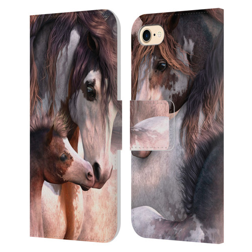 Laurie Prindle Western Stallion Generations Leather Book Wallet Case Cover For Apple iPhone 7 / 8 / SE 2020 & 2022