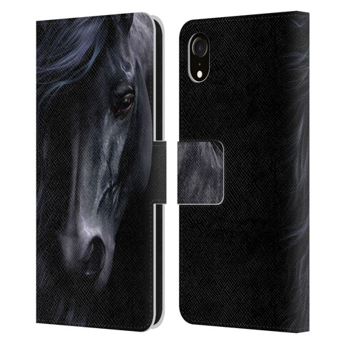 Laurie Prindle Western Stallion The Black Leather Book Wallet Case Cover For Apple iPhone XR