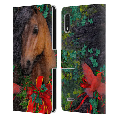 Laurie Prindle Western Stallion A Morgan Christmas Leather Book Wallet Case Cover For LG K22